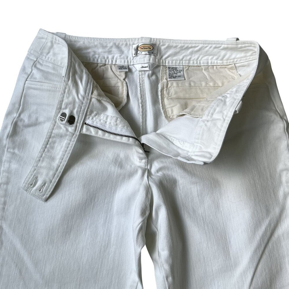 Talbots Womens 12P Winter White Boot Cut Gentle Stretch Pants Clean Girl Jeans - Picture 6 of 13